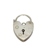 Sterling Silver  Large Heart Lock Clasp Vintage c1970