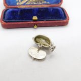 Sterling Silver Fish in the Basket Opening Charm Pendant Vintage c1970