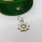 Sterling Silver Maritime Wheel Charm Pendant Vintage c1970