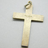 Sterling Silver Small Crucifix Charm Pendant Vintage c1970
