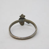 Sterling Silver & Enamel Cornish Pixie Souvenir Ring Antique Art Deco c1920s