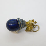 19th Century Russian Silver & Blue Enamel Chevalier Helmet Pendant Antique