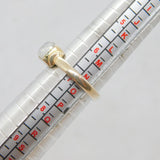 Sterling Silver Square Cabochon Moonstone Dress Ring Vintage c1970 Size N 1/2