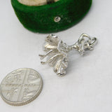Sterling Silver Flamenco Dancer Charm Pendant Vintage c1970