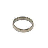 Sterling Silver 4mm Wide Plain Wedding Band Ring Modern c1990 Size R