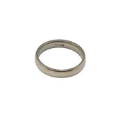 Sterling Silver 4mm Wide Plain Wedding Band Ring Modern c1990 Size R