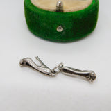 Sterling Silver High Heeled Shoes Pair Charm Pendant Vintage c1970
