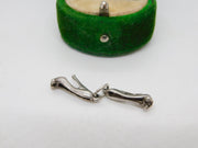 Sterling Silver High Heeled Shoes Pair Charm Pendant Vintage c1970