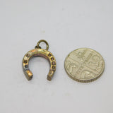 Sterling Silver Lucky Horseshoe Charm Pendant Vintage c1970