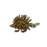Sterling Silver Hedgehog Charm Pendant Vintage c1970s