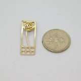 Sterling Silver Rennie Mackintosh Style Floral Charm Pendant Modern c1990s