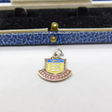 Sterling Silver & Enamel Seaton Carew Durham Charm Pendant Vintage c1970