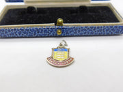 Sterling Silver & Enamel Seaton Carew Durham Charm Pendant Vintage c1970