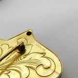 Monet Large Sterling Silver Gilt Wind Spray Brooch Pin Vintage c1960
