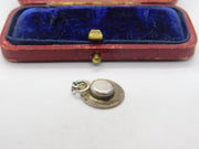 Sterling Silver Boater Hat Charm Pendant Vintage c1970