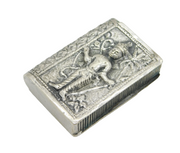 19th Century Anglo-Indian Sterling Silver Vesta Case Antique c1880s