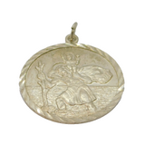 Sterling Silver St Christopher Travel Charm Pendant Vintage c1970