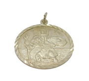 Sterling Silver St Christopher Travel Charm Pendant Vintage c1970