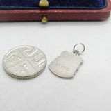 Sterling Silver and Enamel Gt Yarmouth Travel Shield Charm Pendant Vintage c1970