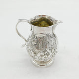 George II Sterling Silver Floral Sparrow Beak Cream Jug Antique 1743 London