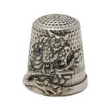 Continental .800 Silver Novelty Owl Form Sewing Thimble Vintage c1970