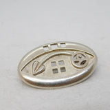 Rennie Mackintosh Style Sterling Silver Floral Pattern Brooch Vintage c1970