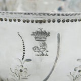 Irish George III Sterling Silver Paw Foot Floral Bowl Antique 1761 Dublin