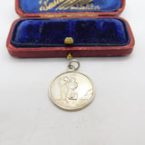 Sterling Silver St Christopher Travel Charm Pendant Vintage c1970