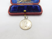 Sterling Silver St Christopher Travel Charm Pendant Vintage c1970