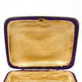 Victorian Fabric Jewellery Box A.J Barber, Nottingham Antique c1890