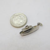 Sterling Silver Steam Ship Charm Pendant Vintage c1970s