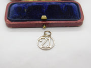 Sterling Silver 21st Birthday Charm Pendant Vintage c1970