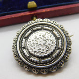 Victorian Sterling Silver Ivy Leaf or Star Form Sweetheart Brooch Antique c1880