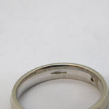 9ct White Gold & Three-Stone Brilliant Cut Diamond Set Band Ring Vintage London