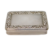 George III Sterling Silver Floral Pattern Snuff Box Antique 1819 London
