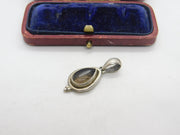 Sterling Silver Cabochon Citrine Charm Pendant Vintage c1970