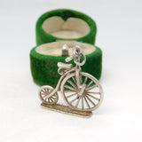 Sterling Silver Pennyfarthing Bicycle Charm Pendant Vintage c1970