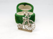 Sterling Silver Pennyfarthing Bicycle Charm Pendant Vintage c1970