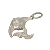 Sterling Silver Tropical Fish Charm Pendant Vintage c1970