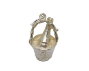 Sterling Silver Wine/Champagne In Ice Bucket Charm Pendant Vintage c1970