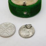 Sterling Silver Queen Victoria Indian Two Annas Charm Pendant Antique 1841