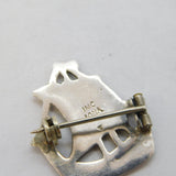Scottish Provincial Iona Sterling Silver Viking Ship Brooch Vintage c1970s