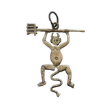 Sterling Silver Devil Figure Charm Pendant Vintage c1970s