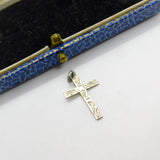 Sterling Silver Cross or Crucifix Charm Pendant Vintage c1970