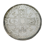 King Charles II Silver Fourth Bust 1679 Crown Coin Fair Condition