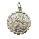 Sterling Silver St Christopher Travel Charm Pendant Vintage c1970s