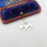 Sterling Silver Little Doggy Charm Pendant Vintage c1970
