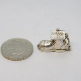 Sterling Silver Family in the Shoe Opening Charm Pendant Vintage c1970s