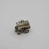 Sterling Silver Rustic Caravan With Fortune Teller Inside Charm Vintage c1970