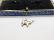 Sterling Silver Elephant Charm Pendant Vintage c1970